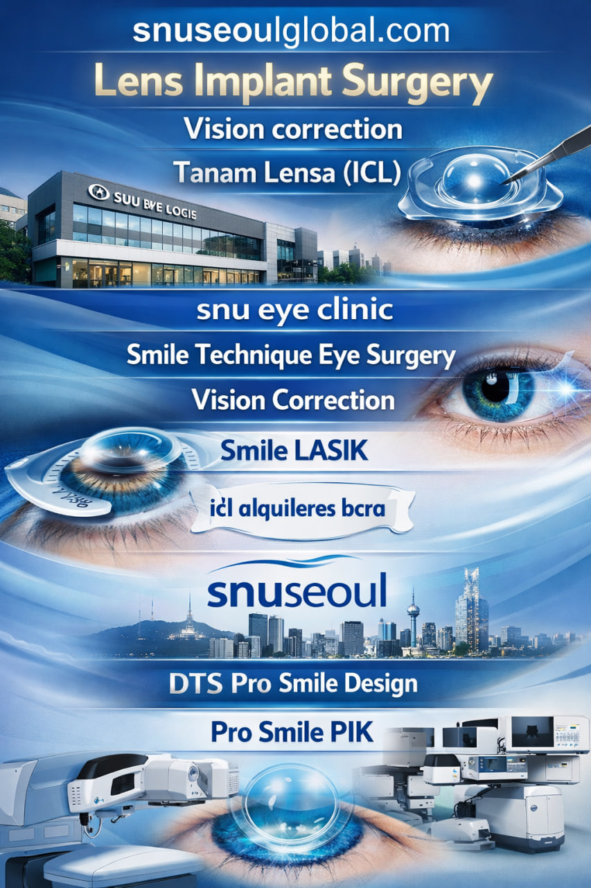 Improve vision safely with icl biotech implant technology and Tanam lensa ICL at snu eye clinic Korea